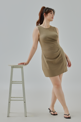 April Ruched Bodycon Mini Dress